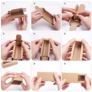 8x2.5x2.5cm Kraft paper box for jewelry - Kraft x1