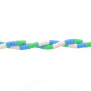 6x1mm Heishi polymer clay rondelle beads - Mix n°2 - Blue - Green x39cm|raw }}