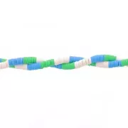 Heishi beads polymer clay rondelles 6x1 mm - Mix n°2 - Blue - Green x39cm