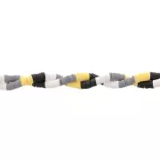 6x1mm Heishi polymer clay rondelle beads - Mix n°4 - Black - Yellow x39cm