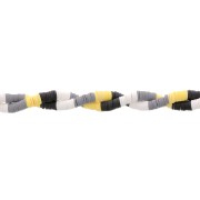 Heishi beads polymer clay rondelles 6x1 mm - Mix n°4 - Black - Yellow x39cm