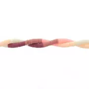 Heishi polymer clay rondelle beads 6x1mm - Mix n°13 - Burgundy - Cream x39cm