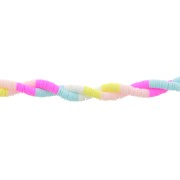 6x1mm Heishi polymer clay rondelle beads - Mix n°16 - Light blue- Pink x39cm|raw }}