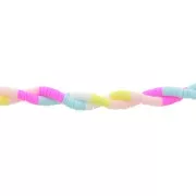 Heishi beads polymer clay rondelles 6x1mm - Mix n°16 - Light blue- Pink x39cm