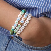Heishi Rondelle Beads - Flat Disc 6x2.5 mm - Hematite Imitation - Gold-Plated x 39 cm