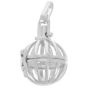 21mm Pregnancy Bola Pendant for 16mm Ball - Rhodium x1|raw }}