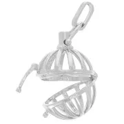 21mm Pregnancy Bola Pendant for 16mm Ball - Rhodium x1