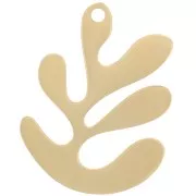 Coral pendant 25x19 mm - 304 Gold stainless steel x1