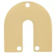 17x16mm Stainless steel 316L U-shaped spacer - Gold x1