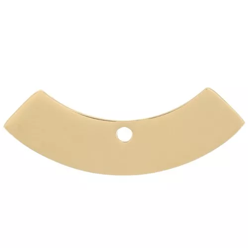 9x24mm Stainless steel 316L Half-circle pendant - Gold x1