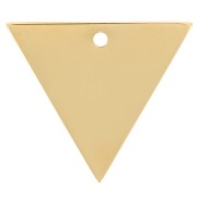 15x13 mm triangle charm - 304 stainless steel, gold-plated x1