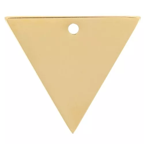 15x13 mm triangle charm - 304 stainless steel, gold-plated x1