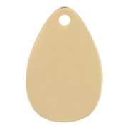 12x8mm Stainless Steel 316L Drop Charm - Gold Tone x1|raw }}