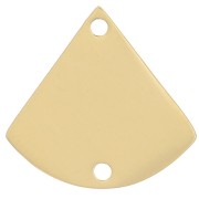 12x12.5mm Stainless steel 316L Triangle spacer - Gold x1