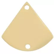 12x12.5mm Stainless steel 316L Triangle spacer - Gold x1