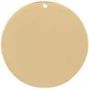 25mm Stainless Steel 316L Round Pendant - Gold Tone x1