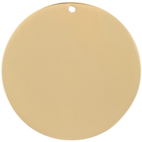 25mm Stainless Steel 316L Round Pendant - Gold Tone x1
