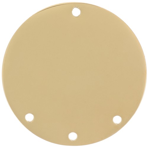 20mm Stainless steel 316L Round 3-hole pendant - Gold x1