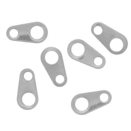 6x3mm 316L stainless steel oval clasp tags x10