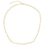 Rectangle mesh choker 4 mm - Stainless steel 316L Gold x43cm