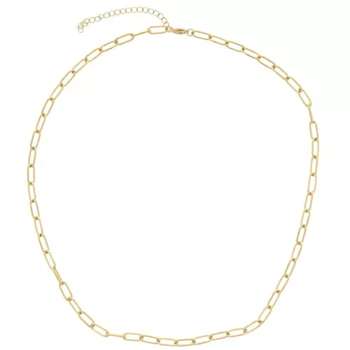 Rectangle mesh choker 4 mm - Stainless steel 316L Gold x43cm