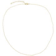 1.4mm Stainless steel 316L cable chain mesh choker - Gold Tone x48cm|raw }}