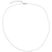 1.6mm Stainless steel 316L oval cable mesh choker x48cm