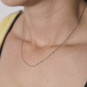 1.6mm Stainless steel 316L oval cable mesh choker x48cm