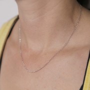 1.8mm Stainless steel 316L Rombo mesh choker x48cm