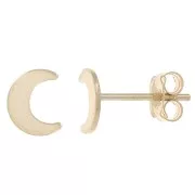 6x5mm Moon earstuds - Gold Filled x2
