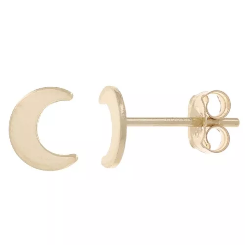 6x5mm Moon earstuds - Gold Filled x2