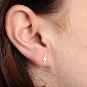 11x3.5mm Lightning studs - Gold Filled x2