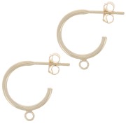 12mm open hoop earrings with open ring - Gold filled x2|raw }}