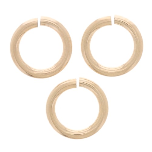 4x0.65mm Open Jump rings - Gold filled x10
