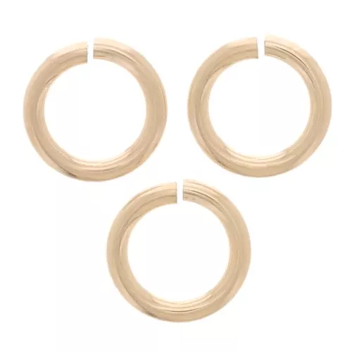4x0.65mm Open Jump rings - Gold filled x10