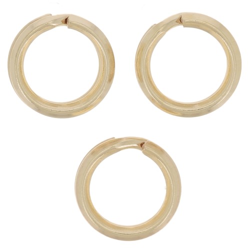 7.2x1mm Double rings - Gold filled x5