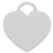 12.5x12mm 925 Sterling Silver Heart charm x1