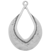 42x29mm Ethnic drop pendant - Antique silver tone x1|raw }}