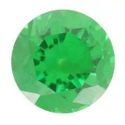 4mm Zirconium Oxide Round Cabochon - Emerald x1