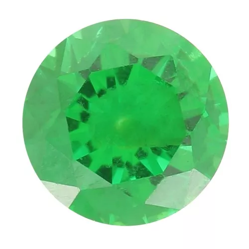 4mm Zirconium Oxide Round Cabochon - Emerald x1