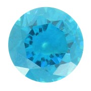 4mm Zirconium Oxide Round Cabochon - Dark Aqua x1|raw }}