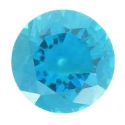 4mm Zirconium Oxide Round Cabochon - Dark Aqua x1