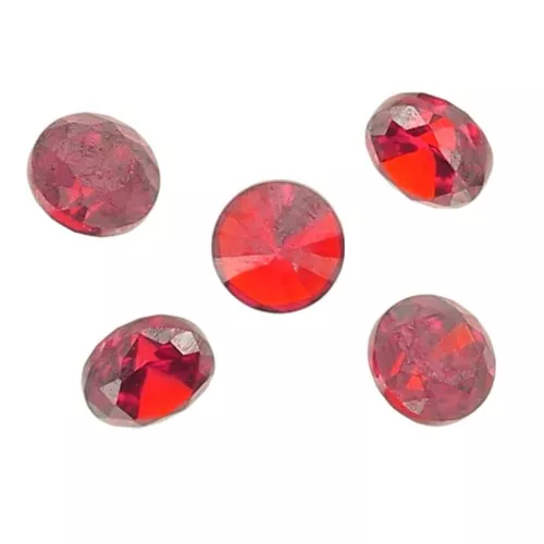 2mm Zirconium Oxide Round Cabochons - Dark Garnet x5