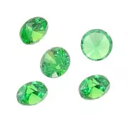 2mm Zirconium Oxide Round Cabochons - Emerald x5