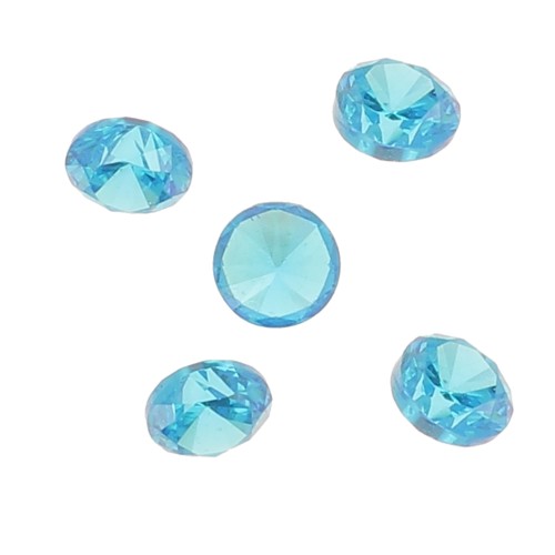 2mm Zirconium Oxide Round Cabochons - Dark Aqua x5
