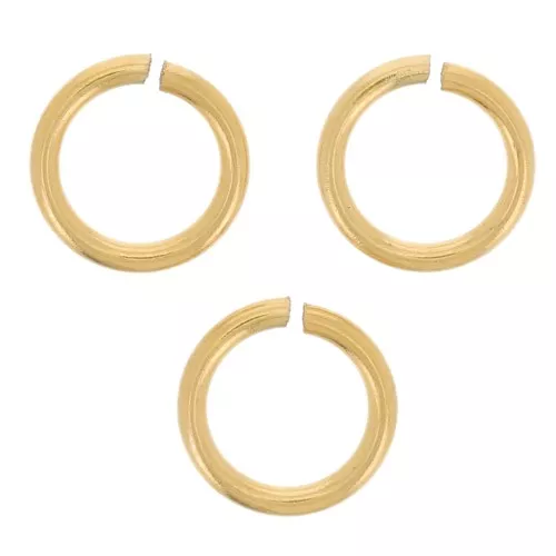 5x0.7mm Stainless steel 316L Jump rings open - Gold Tone x50