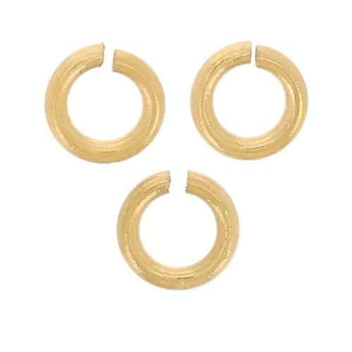 3x0.6mm Stainless steel 316L Jump rings open - Gold Tone x50