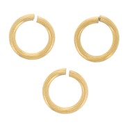 4x0.6mm Stainless steel 316L Jump rings open - Gold Tone x50
