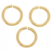 7x1mm Stainless steel 316L Jump rings open - Gold Tone x50