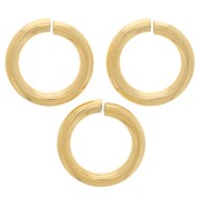12x2mm 316L Stainless Steel Open jump Rings - Gold Tone x10